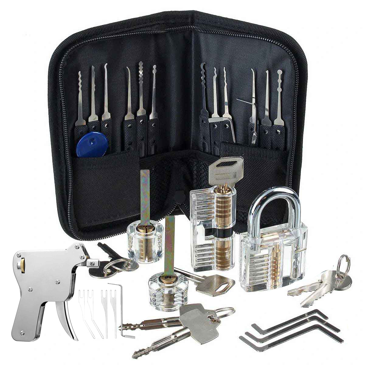 Locksmith Practice Lock and Lockpick Tool Kit