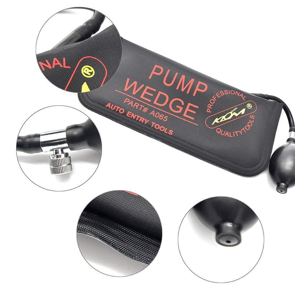 3 PCS KLOM Pump Air Wedge Kit for Car, Auto Airbag Door Opener Lock Pick Set