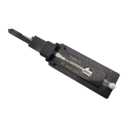 Lishi Style Yale-5 Lock Pick 2-in-1 Pick & Decoder for YALE 5-Pin Rim Cylinder