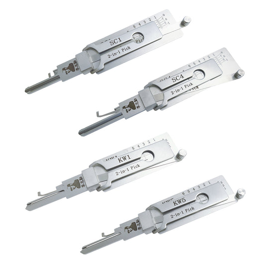 Original Lishi SC1 SC4 KW1 KW5 Lock Picks Tools Set