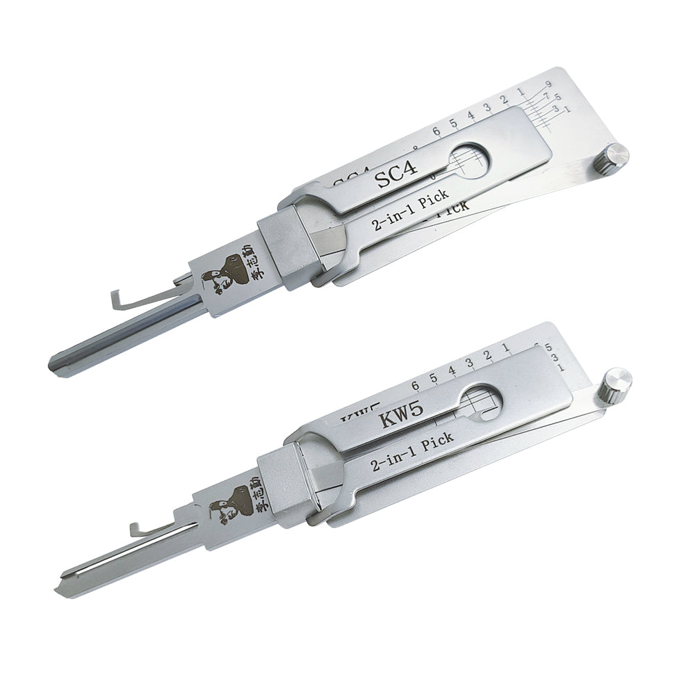 Original Lishi KW5 Lock Pick 2-in-1 Pick for 6-Pin Kwikset Keyway