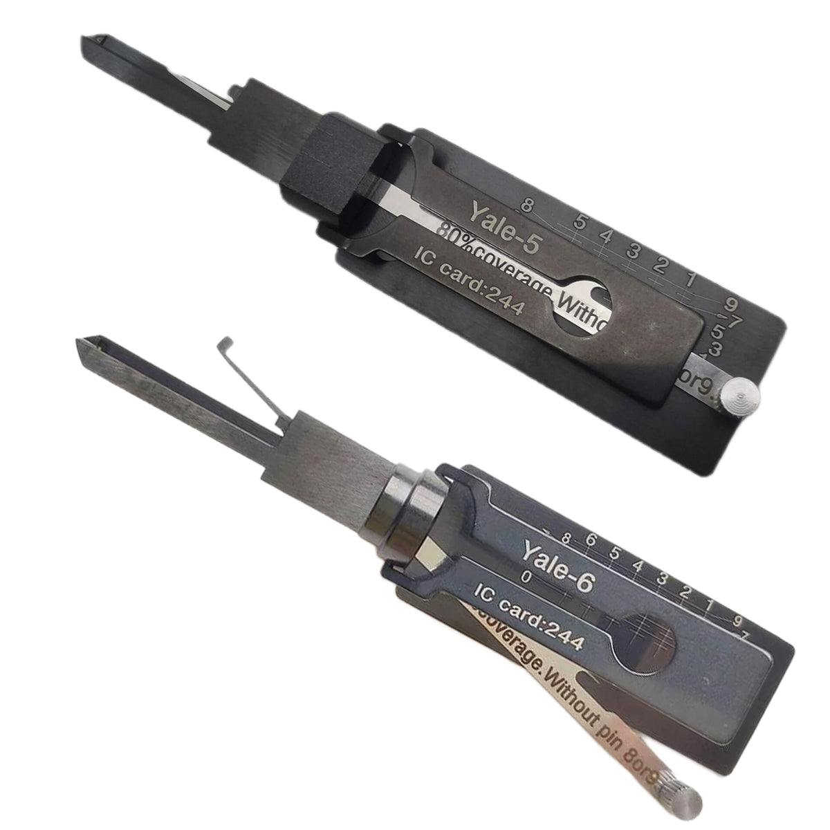 Lishi Style Yale-5B Lock Pick 2-in-1 Pick & Decoder for YALE 5-Pin Euro Lock Cylinder