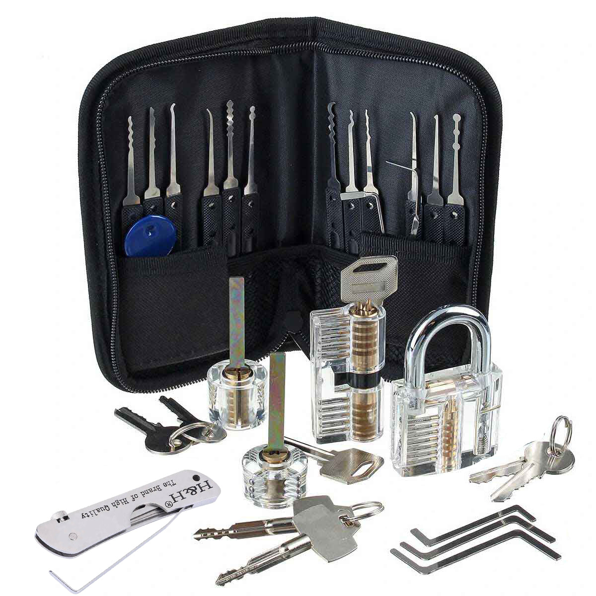 Locksmith Practice Lock and Lockpick Tool Kit