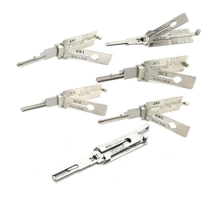 Original Lishi SC1 SC4 KW1 KW5 Lock Picks Tools Set