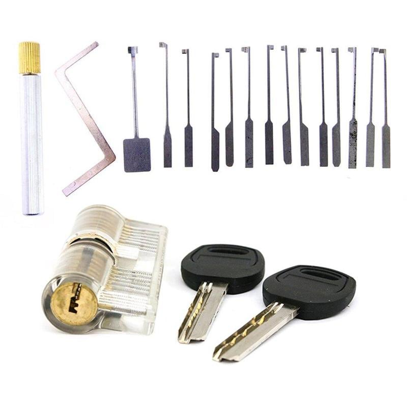 Dimple Lock Pick Set with Transparent Practice Lock Bundle ...