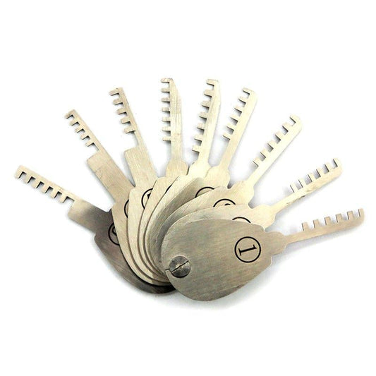 9 Piece HUK Comb Lock Pick Set