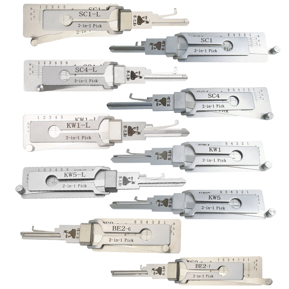 Original Lishi Lock Pick Residential Tools KW1/KW1-L/KW5/KW5-L/SC1/SC1 ...