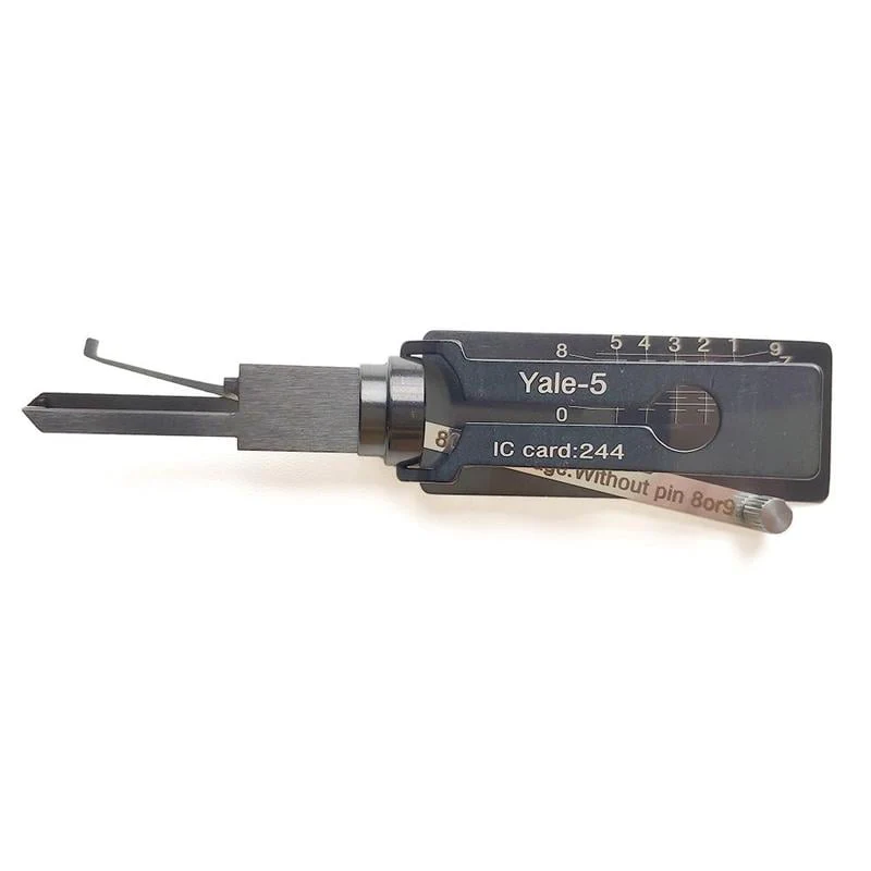 Lishi Style Yale-5 Lock Pick 2-in-1 Pick & Decoder for YALE 5-Pin Rim ...