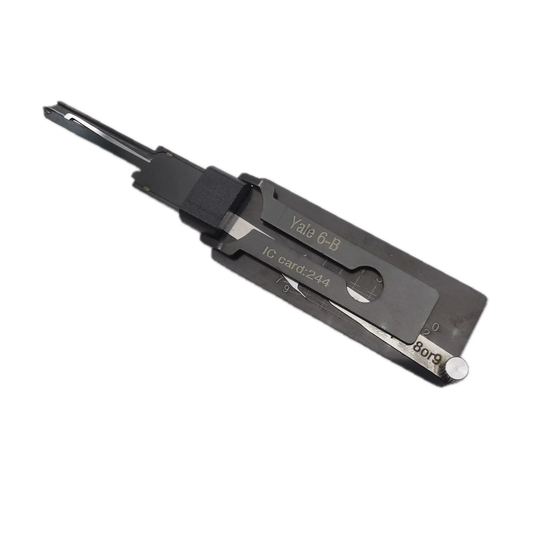 Lishi Style Yale-6B Lock Pick 2-in-1 Pick & Decoder for YALE 6-Pin Euro Lock Cylinder