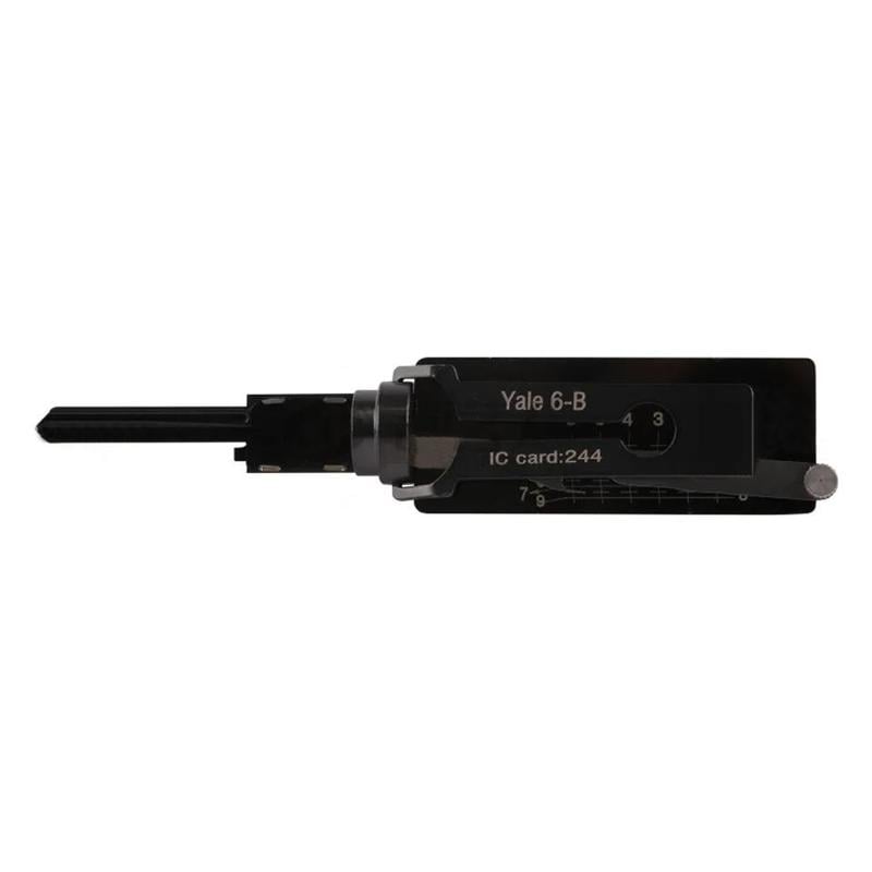 Lishi Style Yale-6B Lock Pick 2-in-1 Pick & Decoder for YALE 6-Pin Euro Lock Cylinder