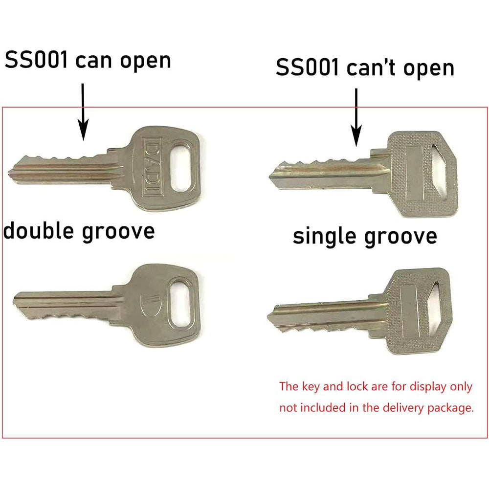 Lishi Style SS001 Pro Lock Pick 2 in 1 Decoder Tool for Double-Groove ...