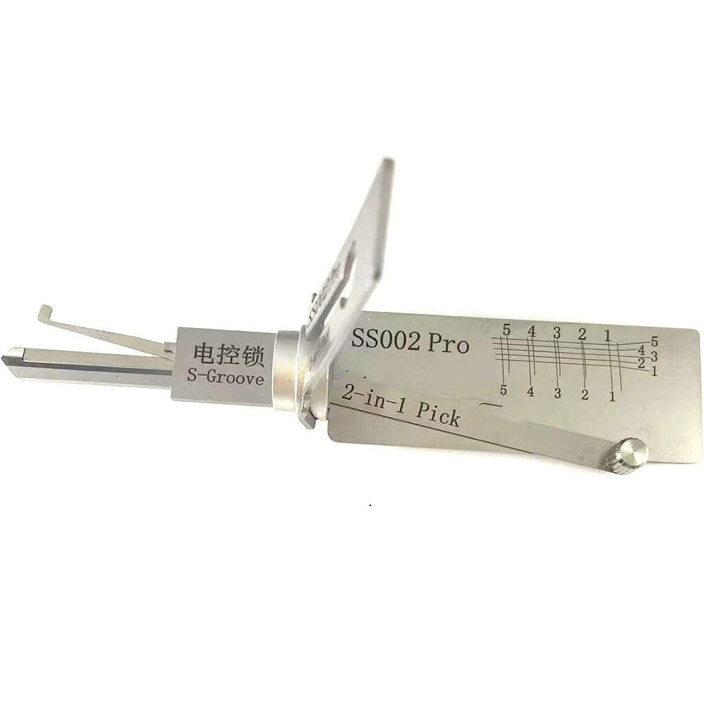 SS002 Deurslot Pick en Decoder Tool voor Civiel Deurslot, Professionele Slotenmaker Gereedschap, Snelle Opener (SS002