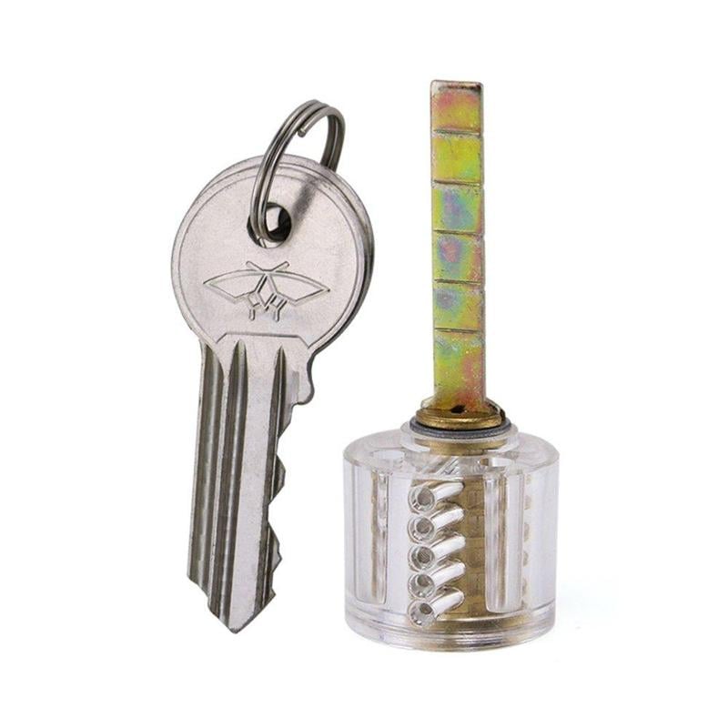 6 Pieces Transparent Practice Locks, Training Clear Padlocks