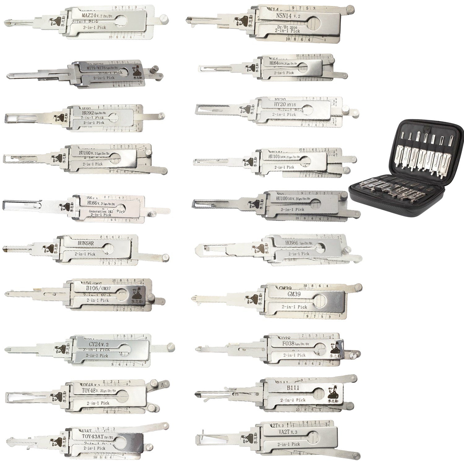 Automotive Locksmith Starter Pack / Bundle of 20 Lishi Tools ...